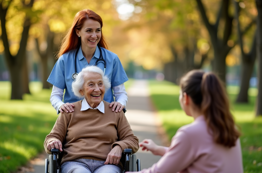 Profesionales del sector sociosanitario en una sesión de formación, mejorando sus competencias para brindar una atención de calidad, representando el Impacto de la formación en la calidad del servicio sociosanitario.
